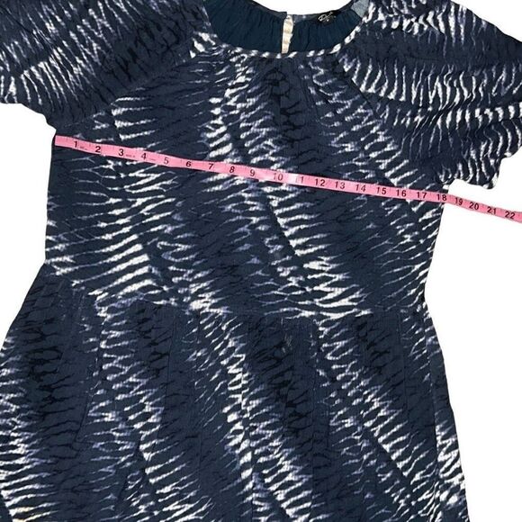 Rails Drew Tiered Midi Dress Blue Nile Tie-Dye Short Sleeve Flounce sz - Picture 7 of 10